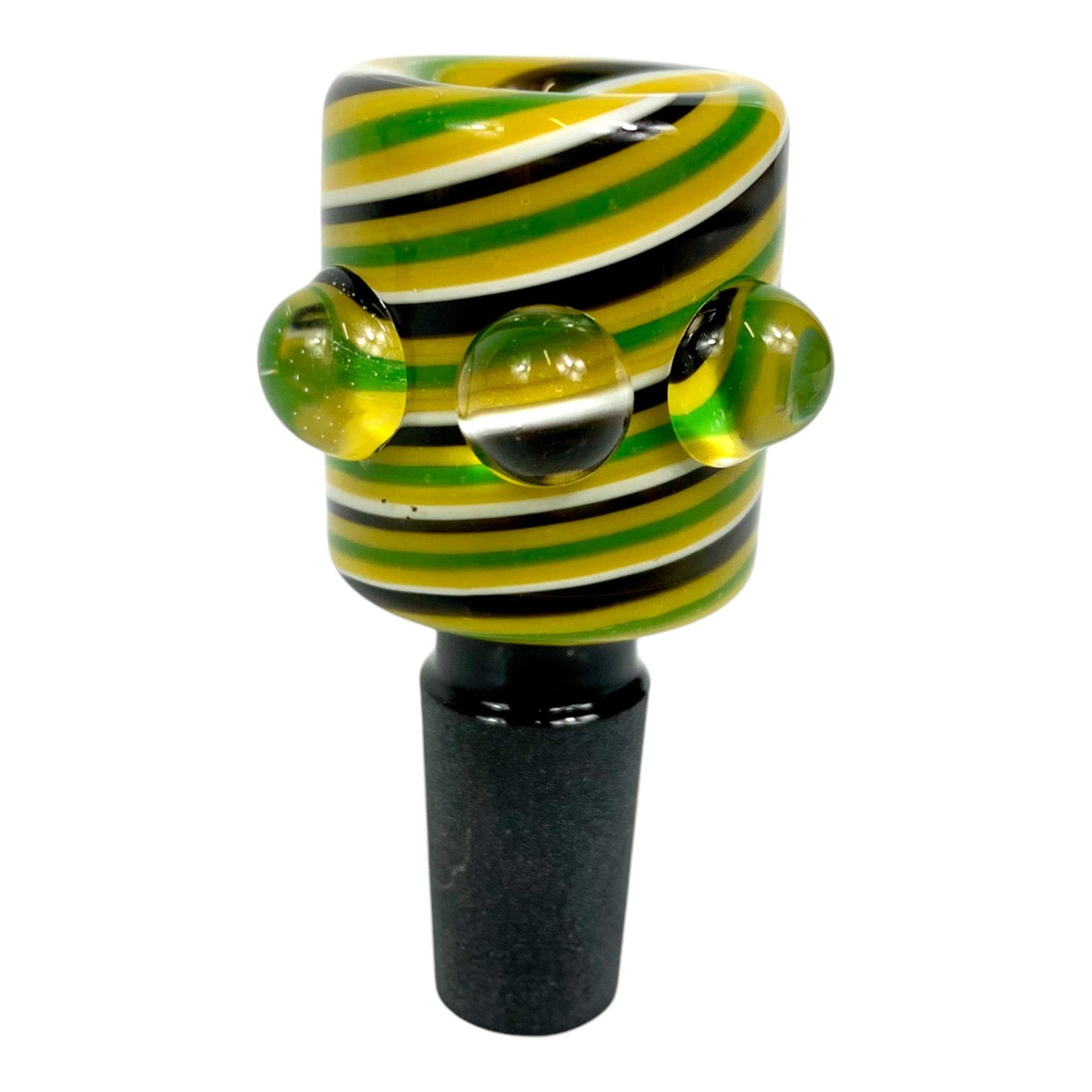 14mm Candy Swirl Cone Piece with Charcoal Joint - The Bong Baron