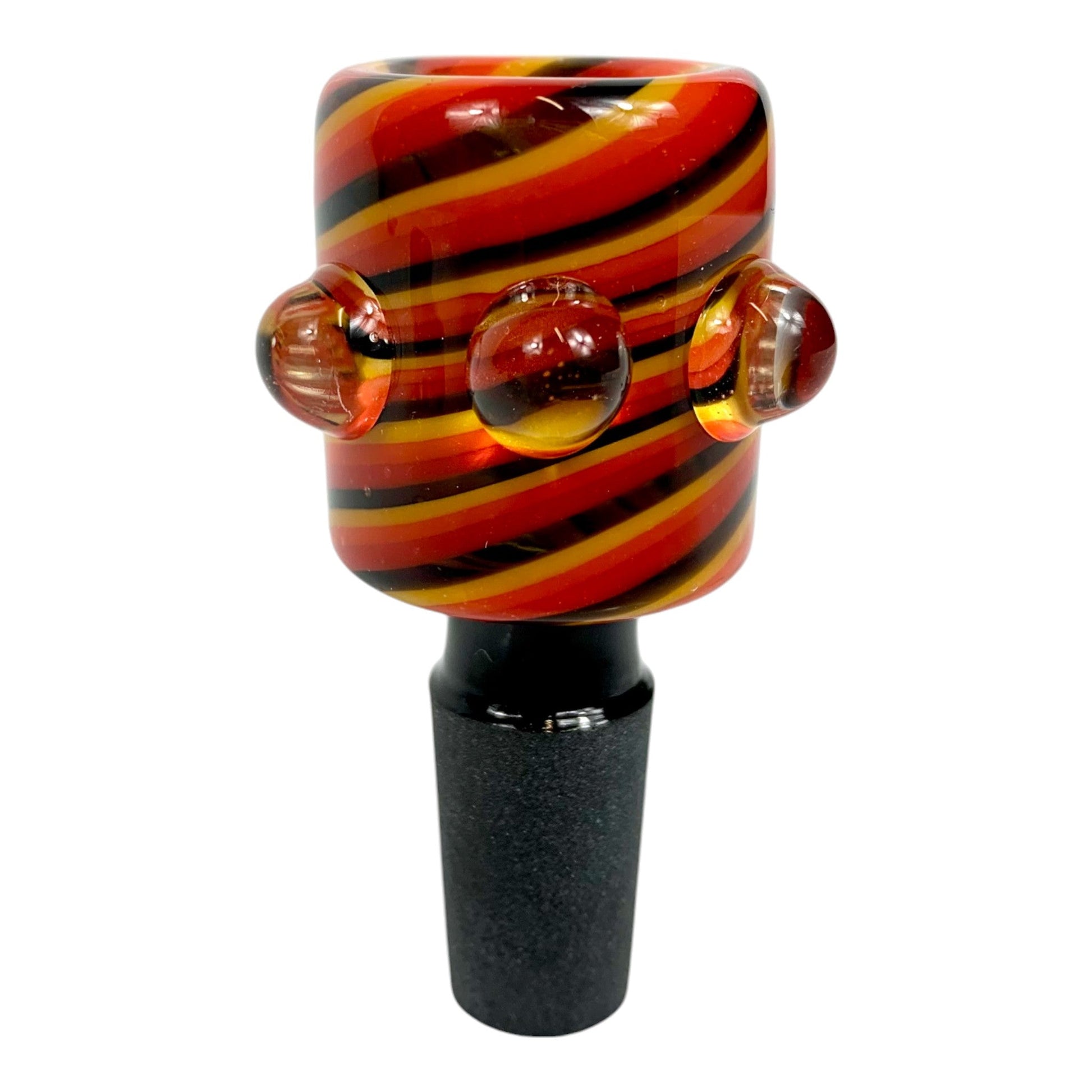 14mm Candy Swirl Cone Piece with Charcoal Joint - The Bong Baron