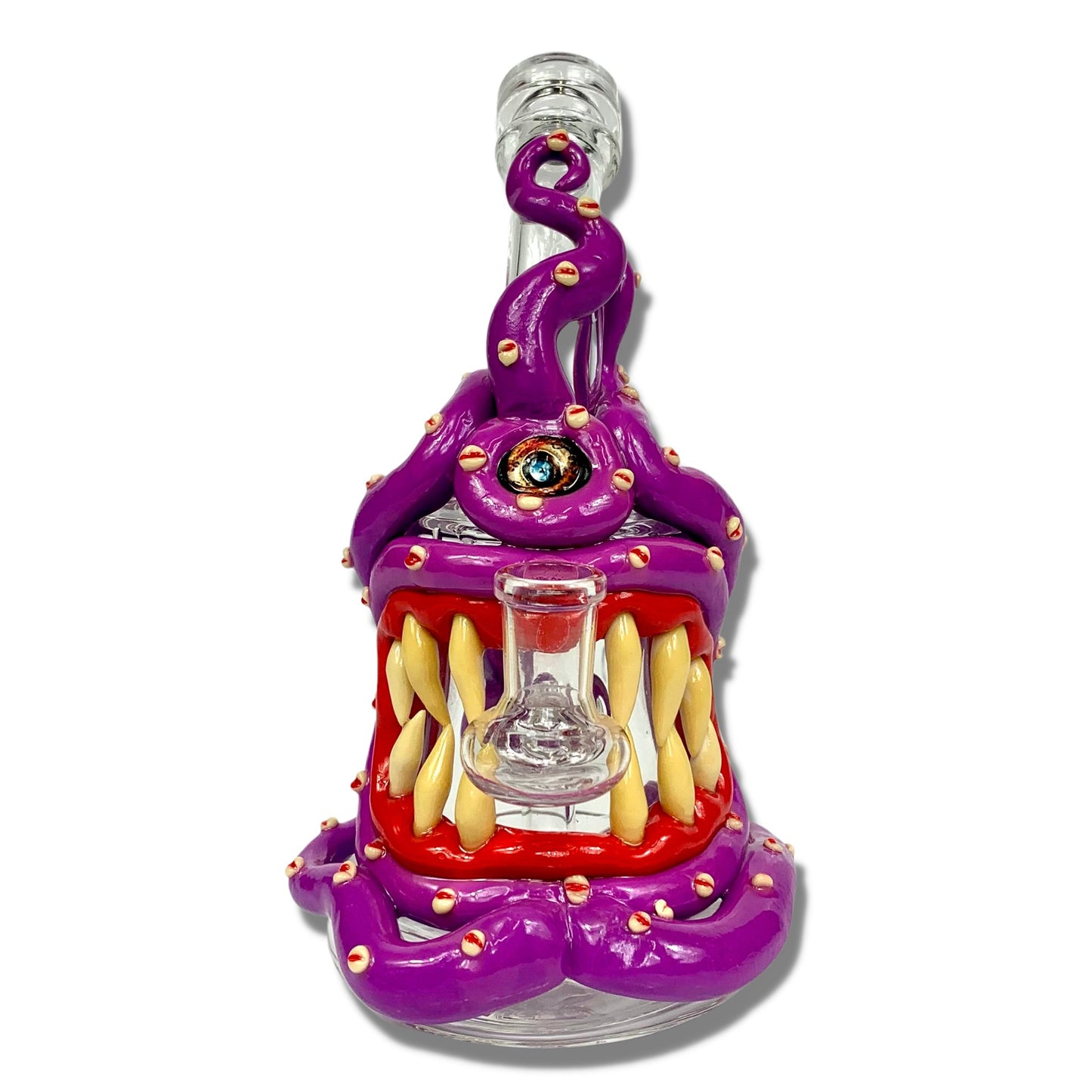 3D Purple Octopus Bong and Dab Rig 20cm - The Bong Baron