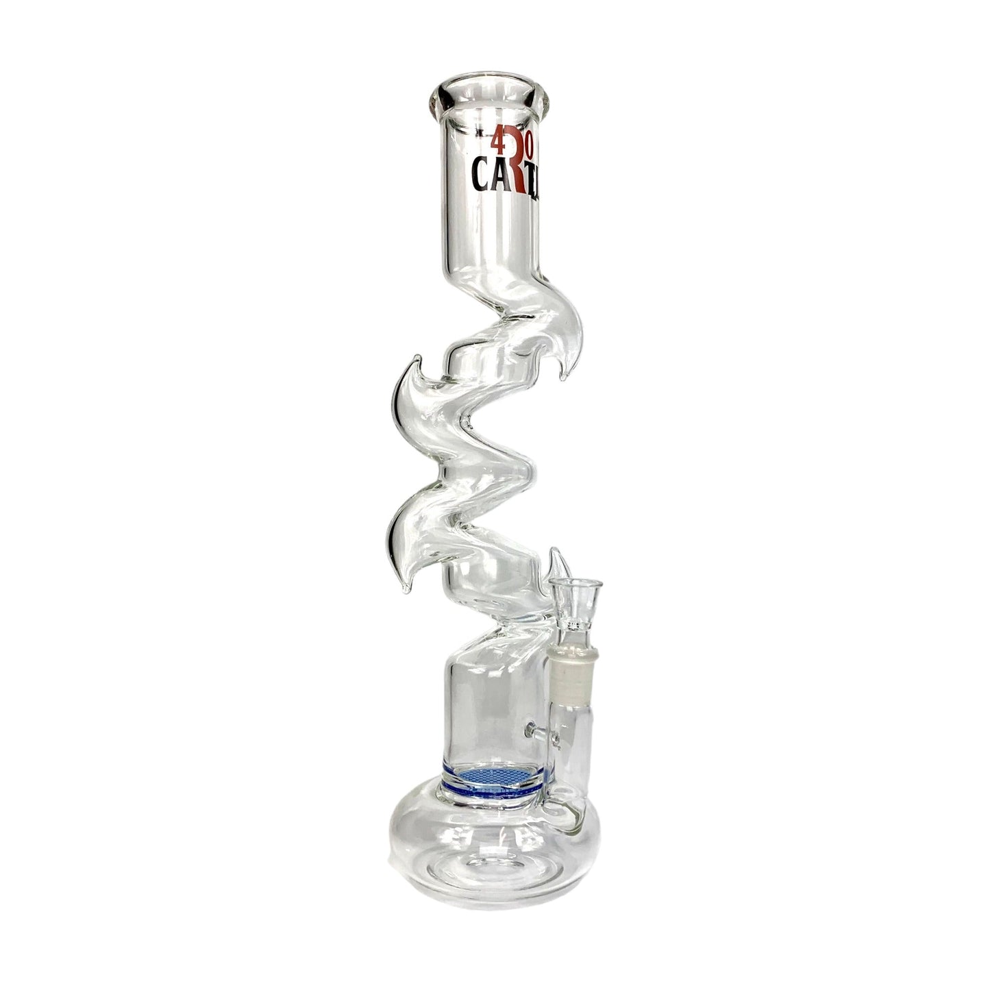 420 Cartel Death Adder Glass Bong 40cm Blue - The Bong Baron