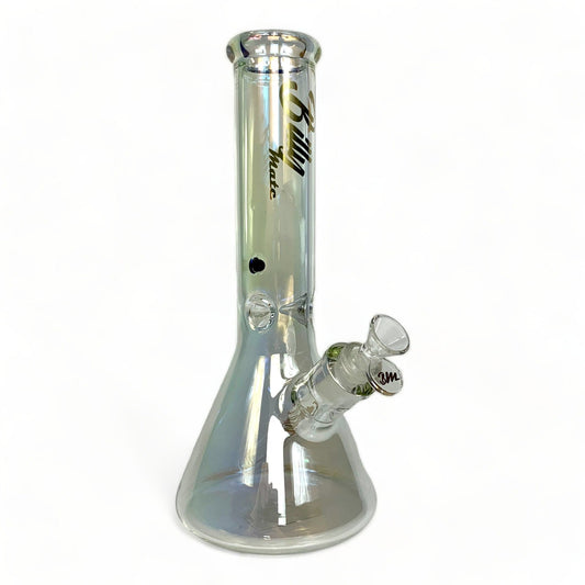 Billy Mate 5mm Thick Holographic Beaker Bong 30cm Rainbow Tint - The Bong Baron