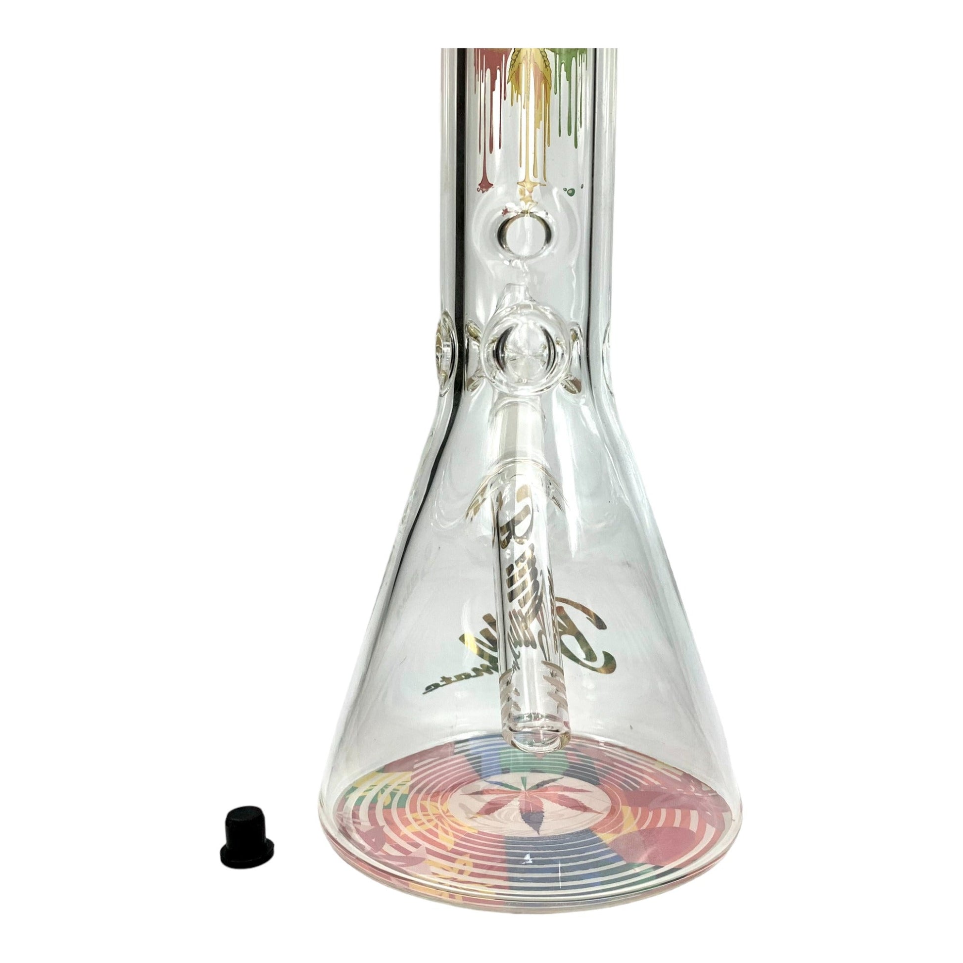 Billy Mate Beaker Bong Melting Rasta Leaf 25cm - The Bong Baron