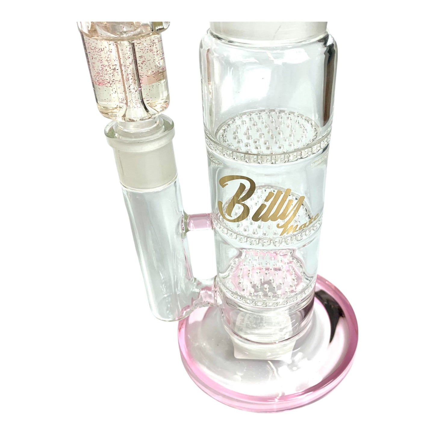 Billy Mate Triple Honeycomb Perc Glycerine Cooled Bong 39cm Pink - The Bong Baron