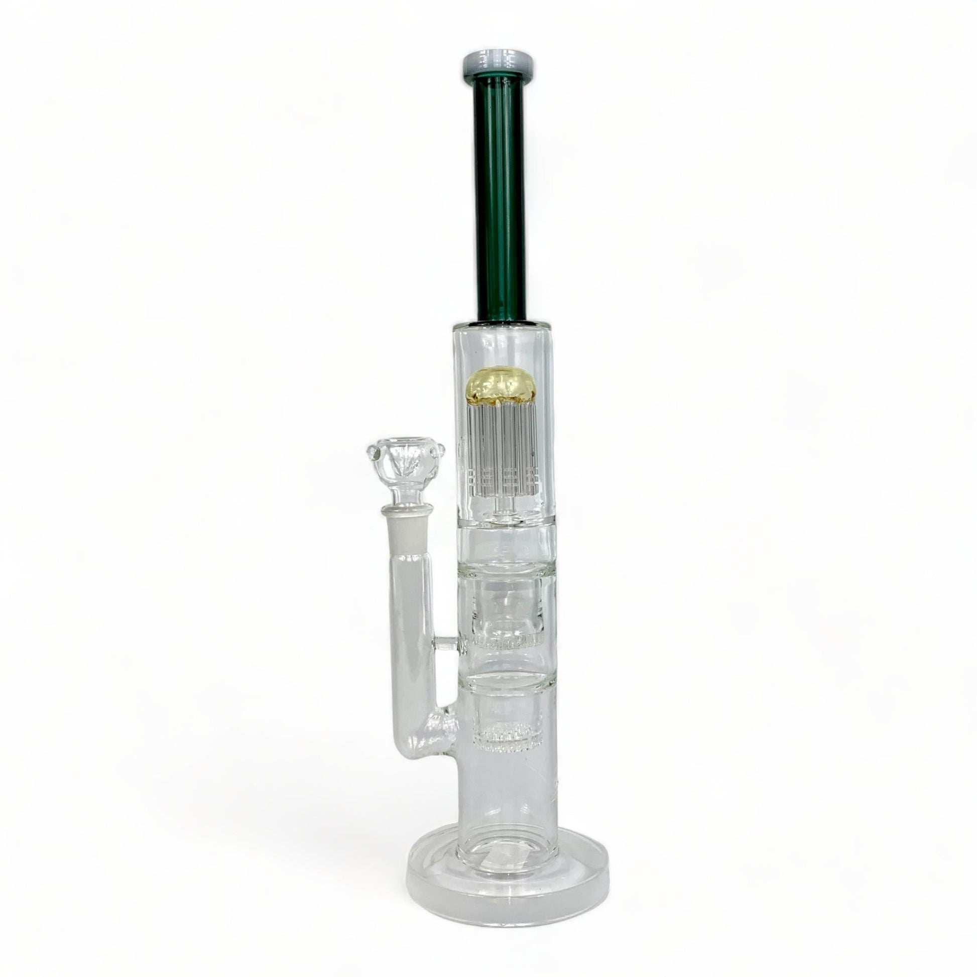 Billy Mate Triple Perc Straight Shooter Bong 42cm green - The Bong Baron