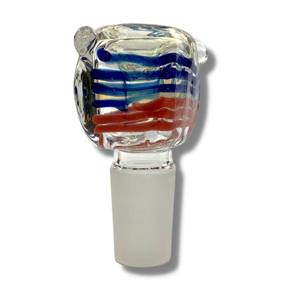 Coloured Swirl 18mm Male Glass Cone Piece - The Bong Baron