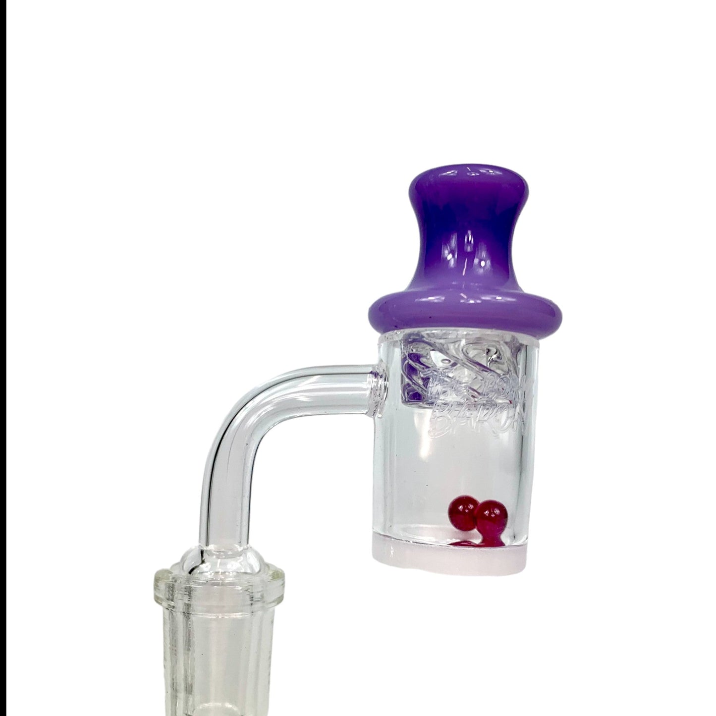 Frosted Base Quartz Banger Vortex Carb Cap Dab Kit 14mm Male - The Bong Baron