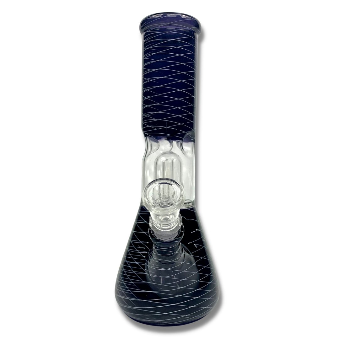 Glass Bong Dome Percolator 20cm Blue - The Bong Baron