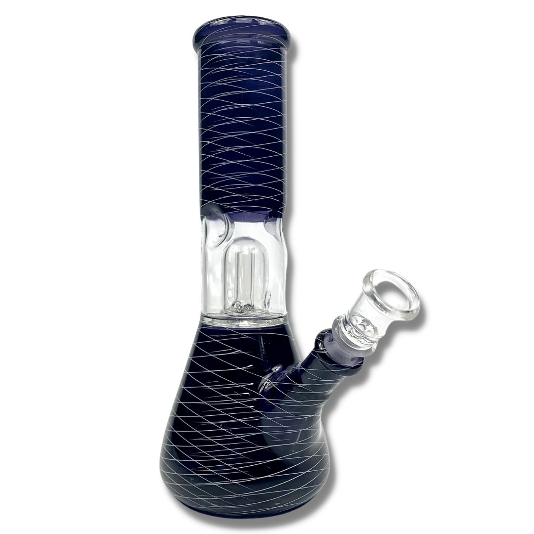 Glass Bong Dome Percolator 20cm Dark Blue - The Bong Baron