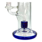 Glass Matrix Percolator Wheel Base Dab Rig and Bong 22cm Blue - The Bong Baron