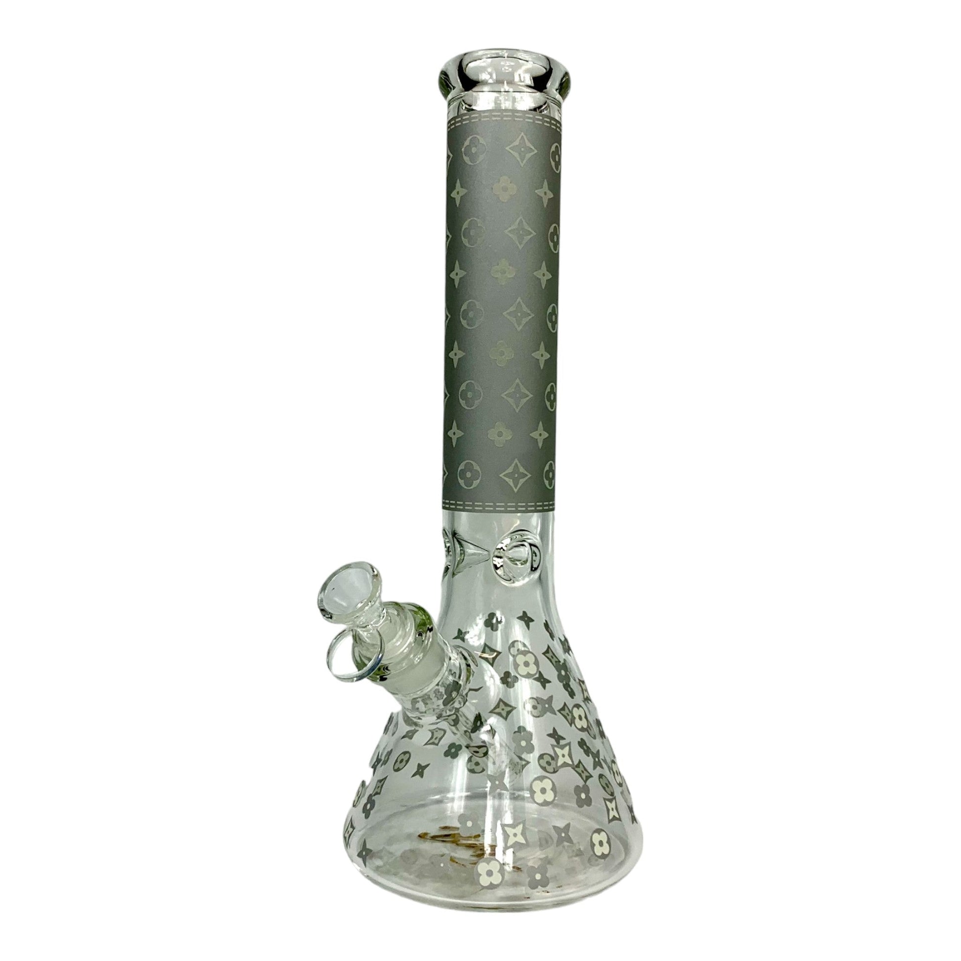 Glow in the Dark Louis Vuitton Beaker Bong 35cm Grey - The Bong Baron