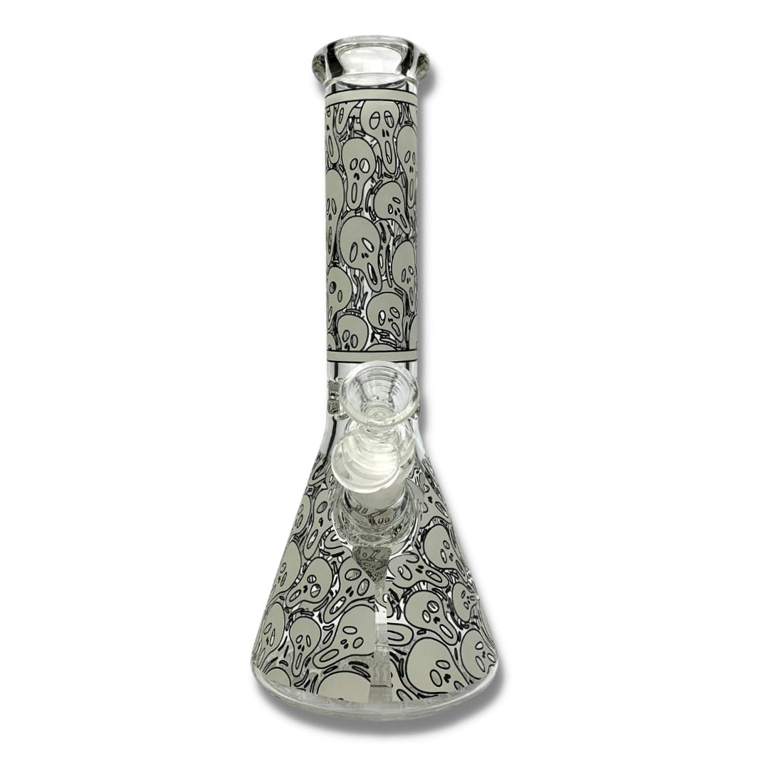 Glow in the Dark Skull Beaker 25cm - The Bong Baron