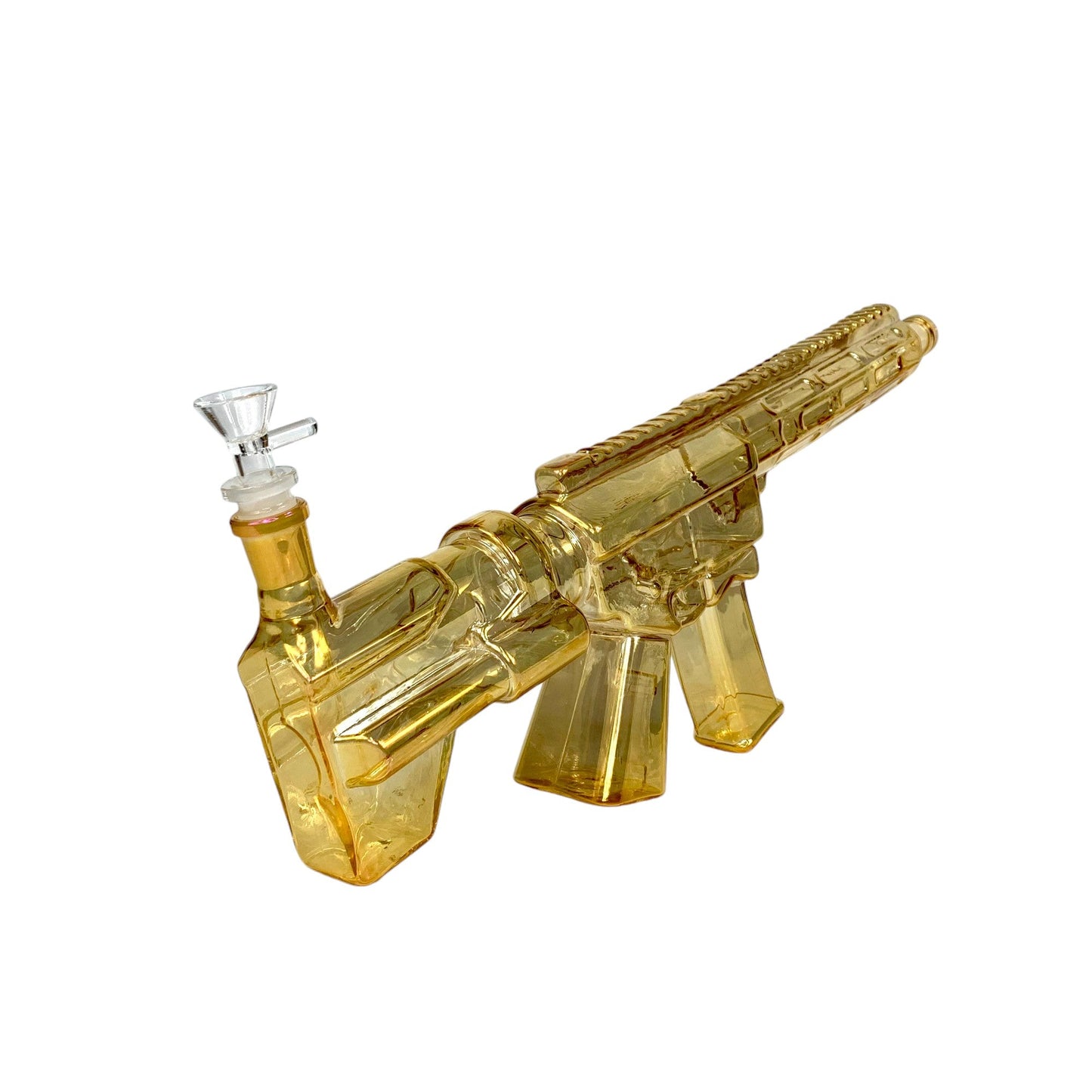 Gold Machine Gun Glass Bong 54cm - The Bong Baron