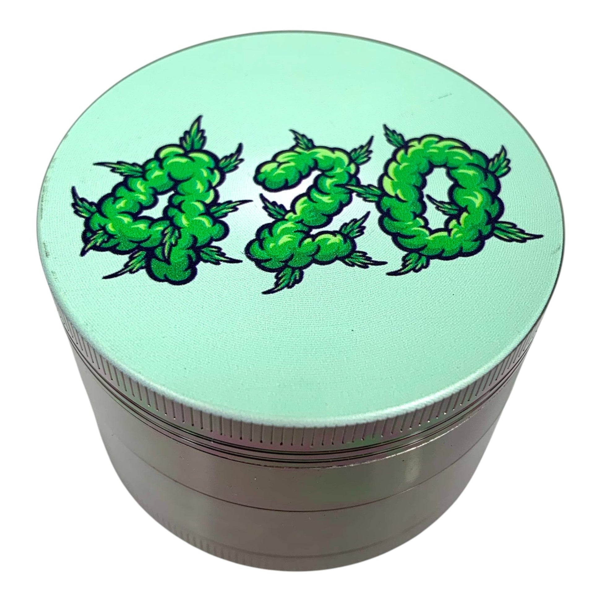 Green 420 63mm 4 - piece Herb Grinder - The Bong Baron