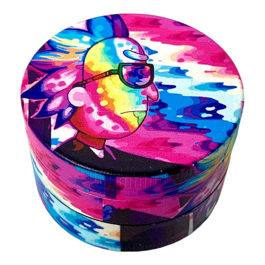 Herb Grinder 50mm 4 Piece with Rainbow Prints - The Bong Baron