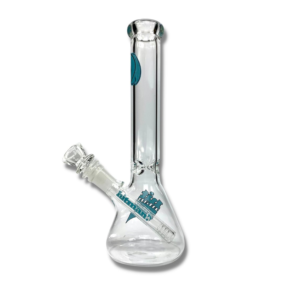 Hitman Glass Basic Beaker 25cm Blue - The Bong Baron