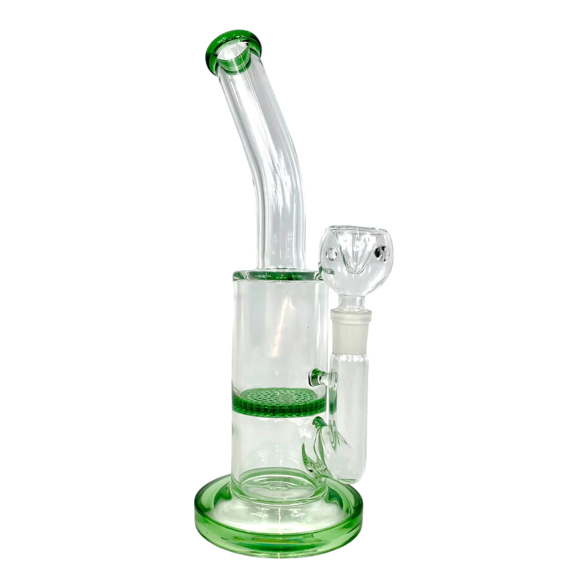 Honeycomb Percolator Bong 26cm Green The Bong Baron 0698