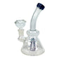 Lollipop Perc Dab Rig and Bong Blue Candy Swirl 16cm - The Bong Baron