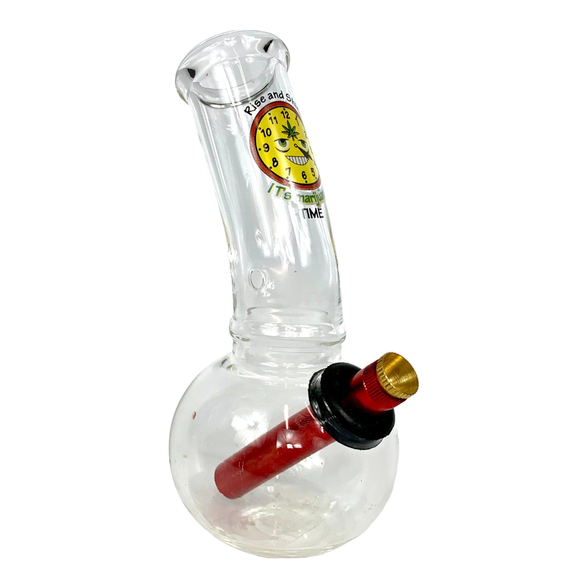 Marijuana Time Bubble Bonza Bong 18cm - The Bong Baron