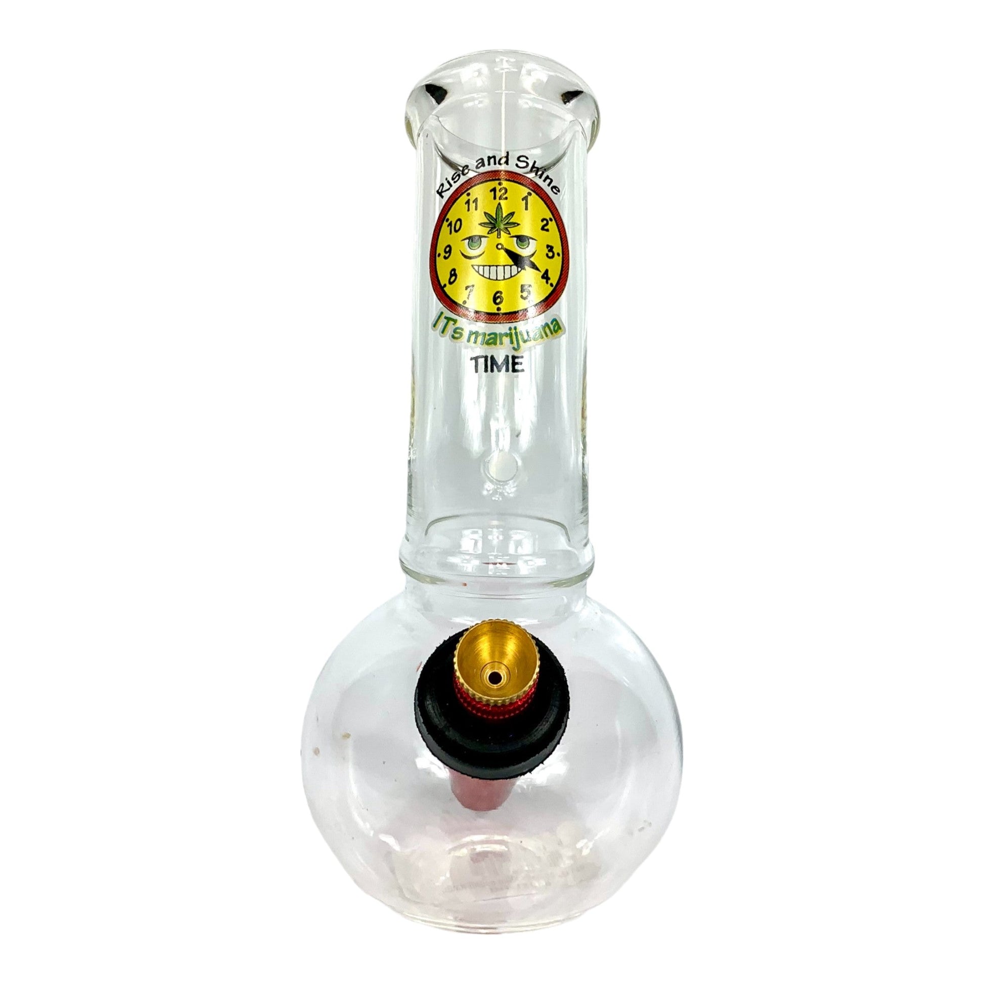 Marijuana Time Bubble Bonza Bong 18cm - The Bong Baron