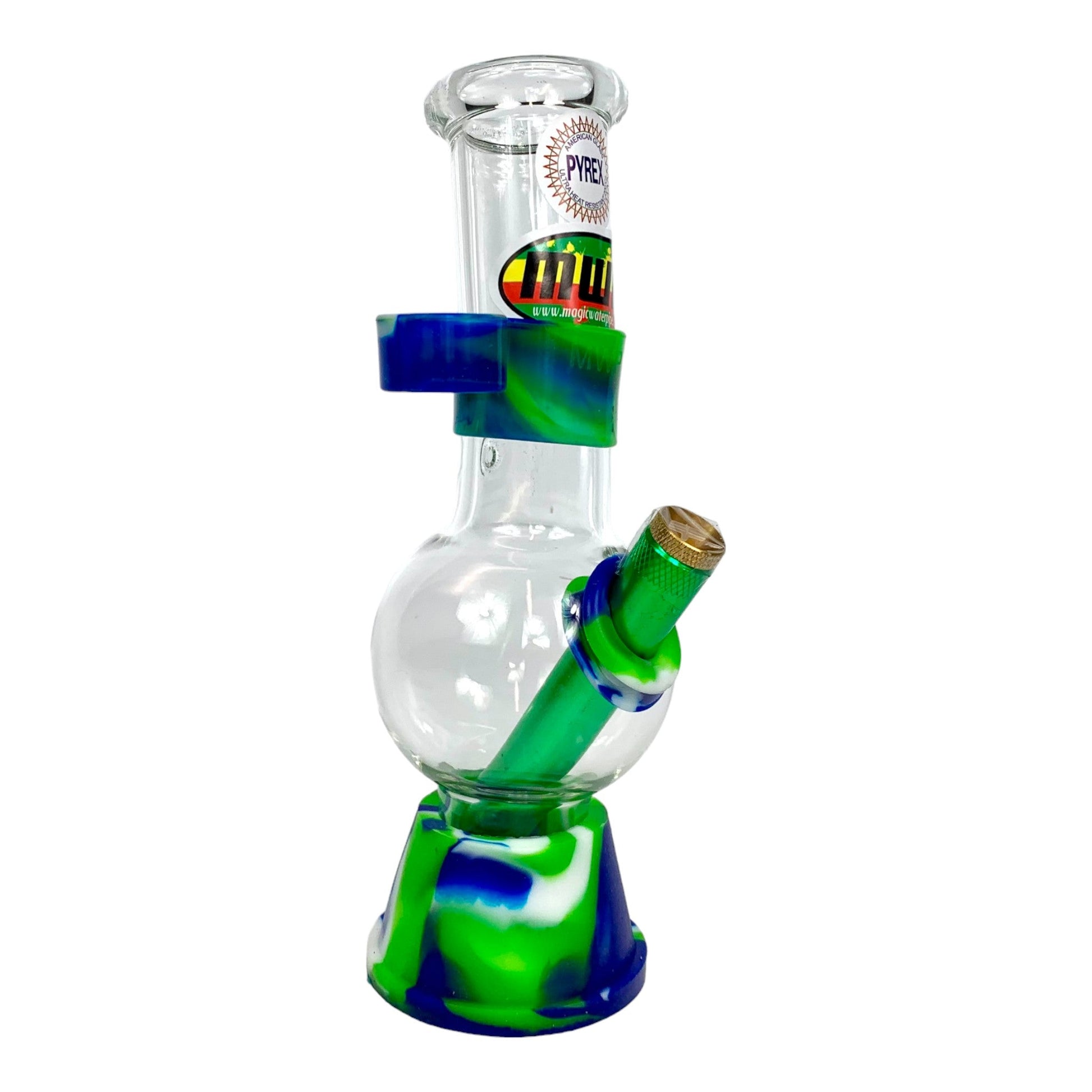 MWP Bubble Bong with lighter holder 20cm Green - The Bong Baron