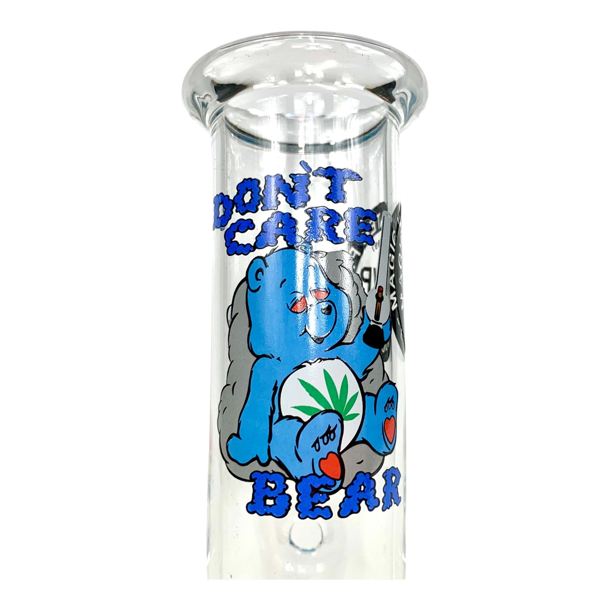 MWP Don't Care Bear Bubble Bong 20cm Blue - The Bong Baron