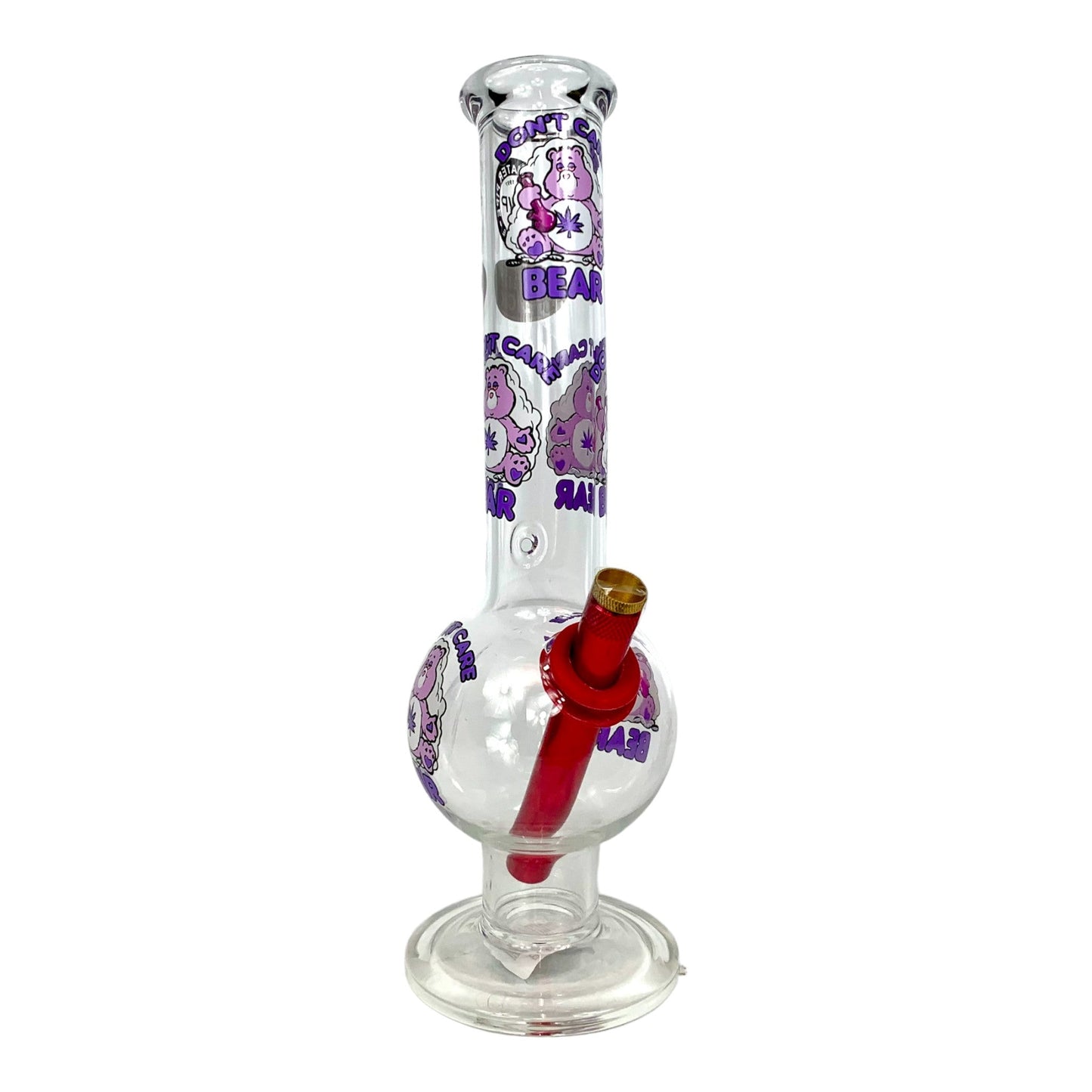 MWP Don't Care Bear Glass Gripper Bong 28cm - The Bong Baron