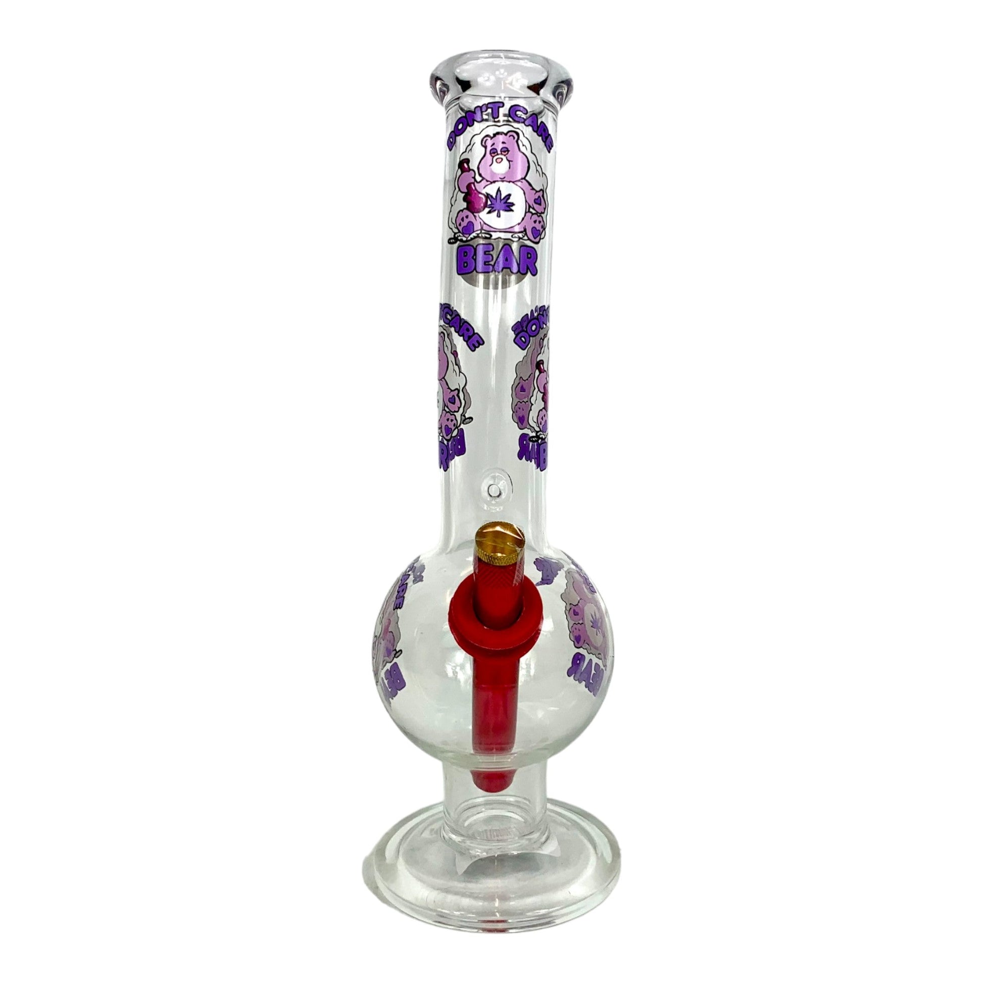 MWP Don't Care Bear Glass Gripper Bong 28cm - The Bong Baron