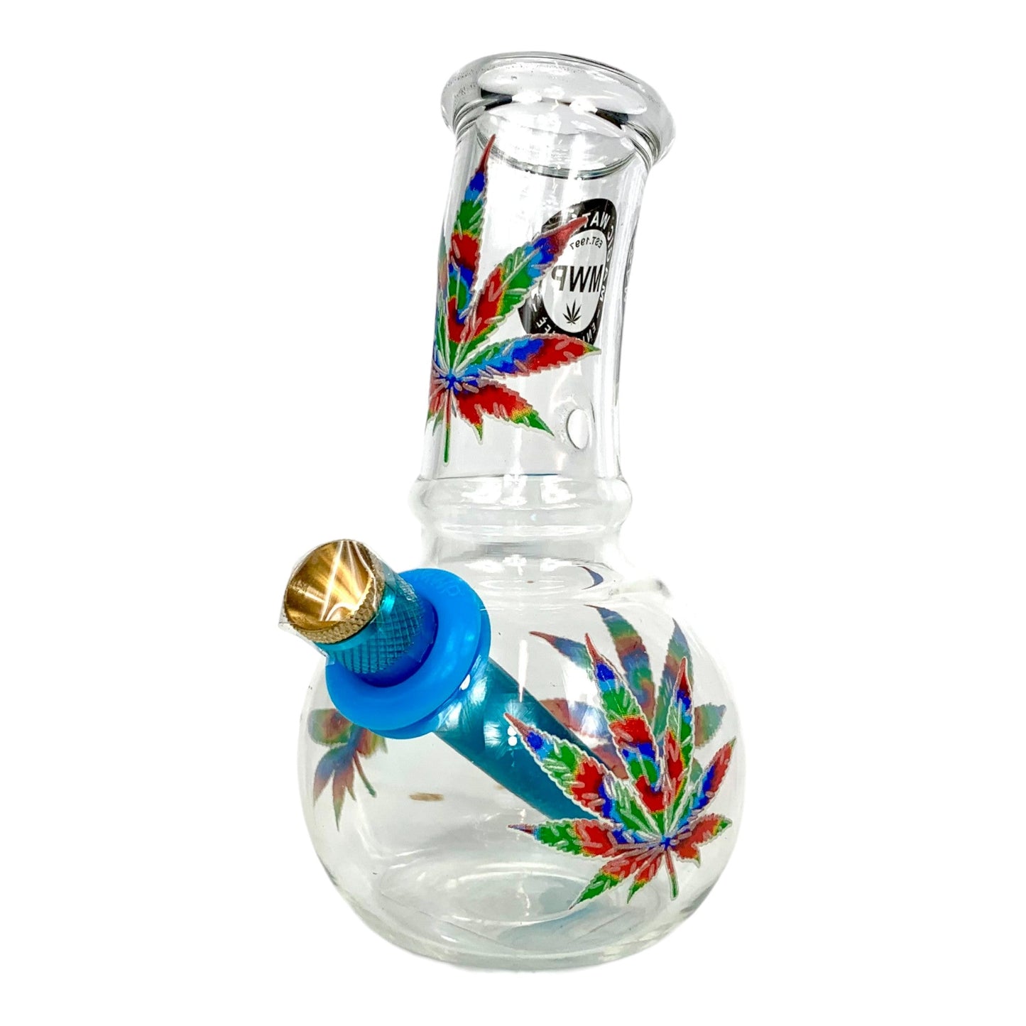 MWP Rainbow Leaf Glass Igloo Bong 15cm - The Bong Baron