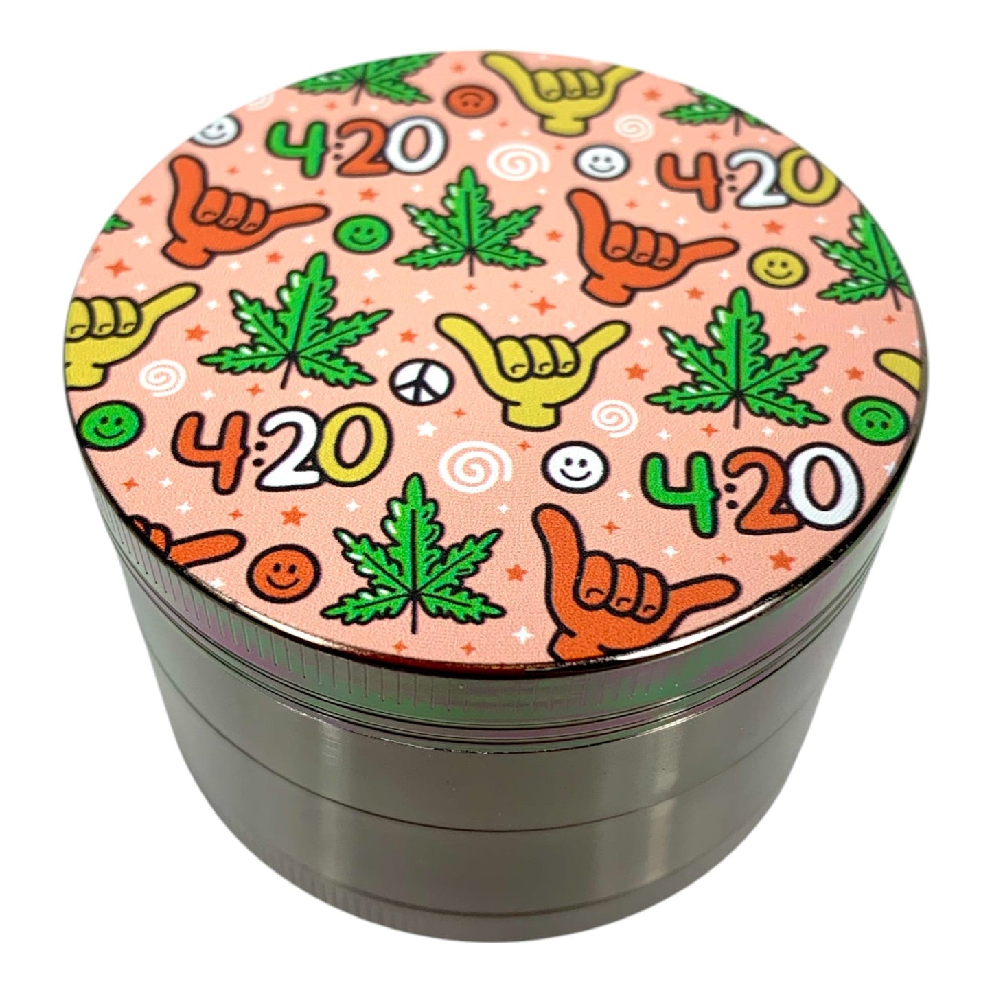 Peace 420 63mm 4 - piece Herb Grinder - The Bong Baron