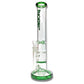 Phoenix Star Dual Perc Straight Shooter Bong 35cm Green - The Bong Baron