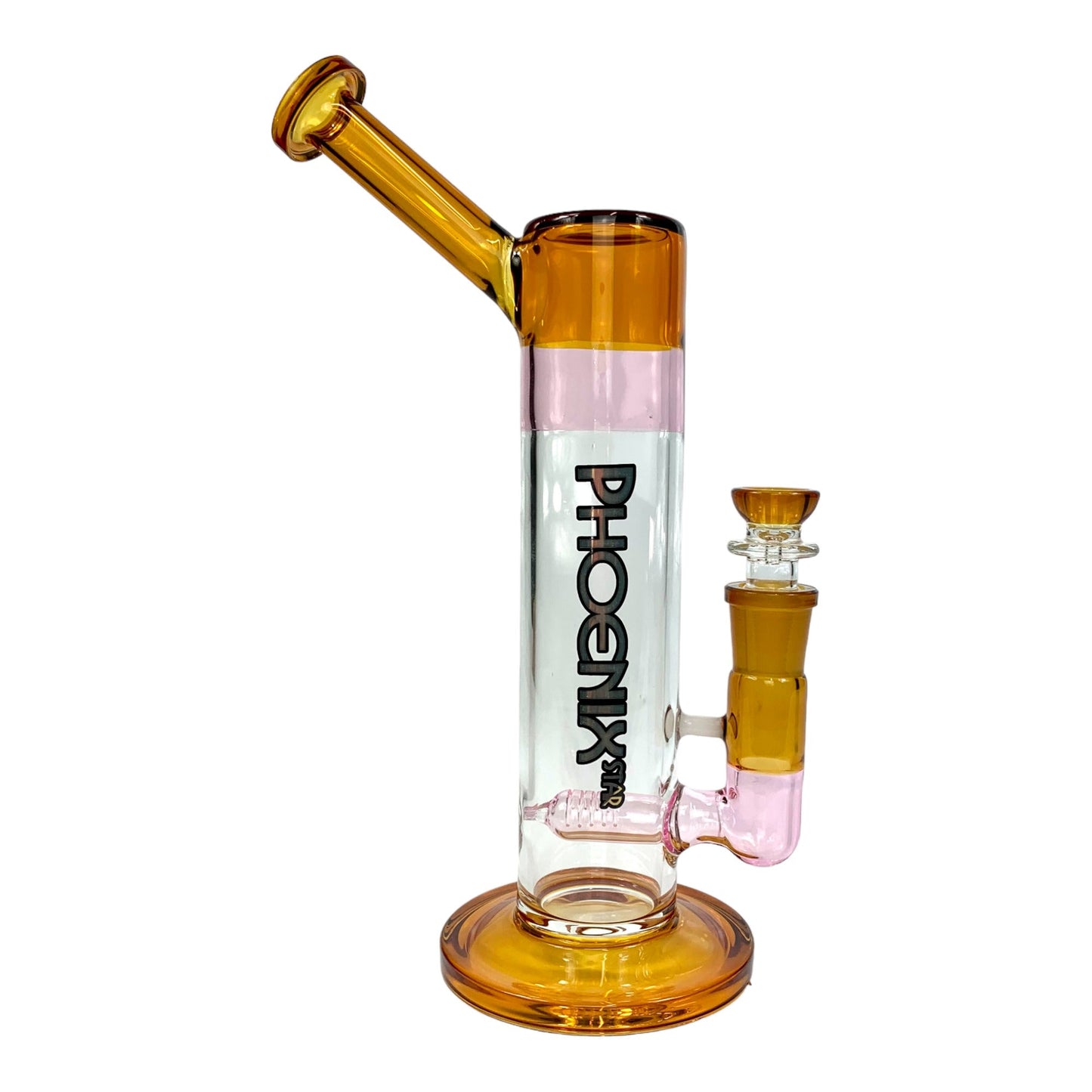 Phoenix Tube Bong 29cm Amber - The Bong Baron