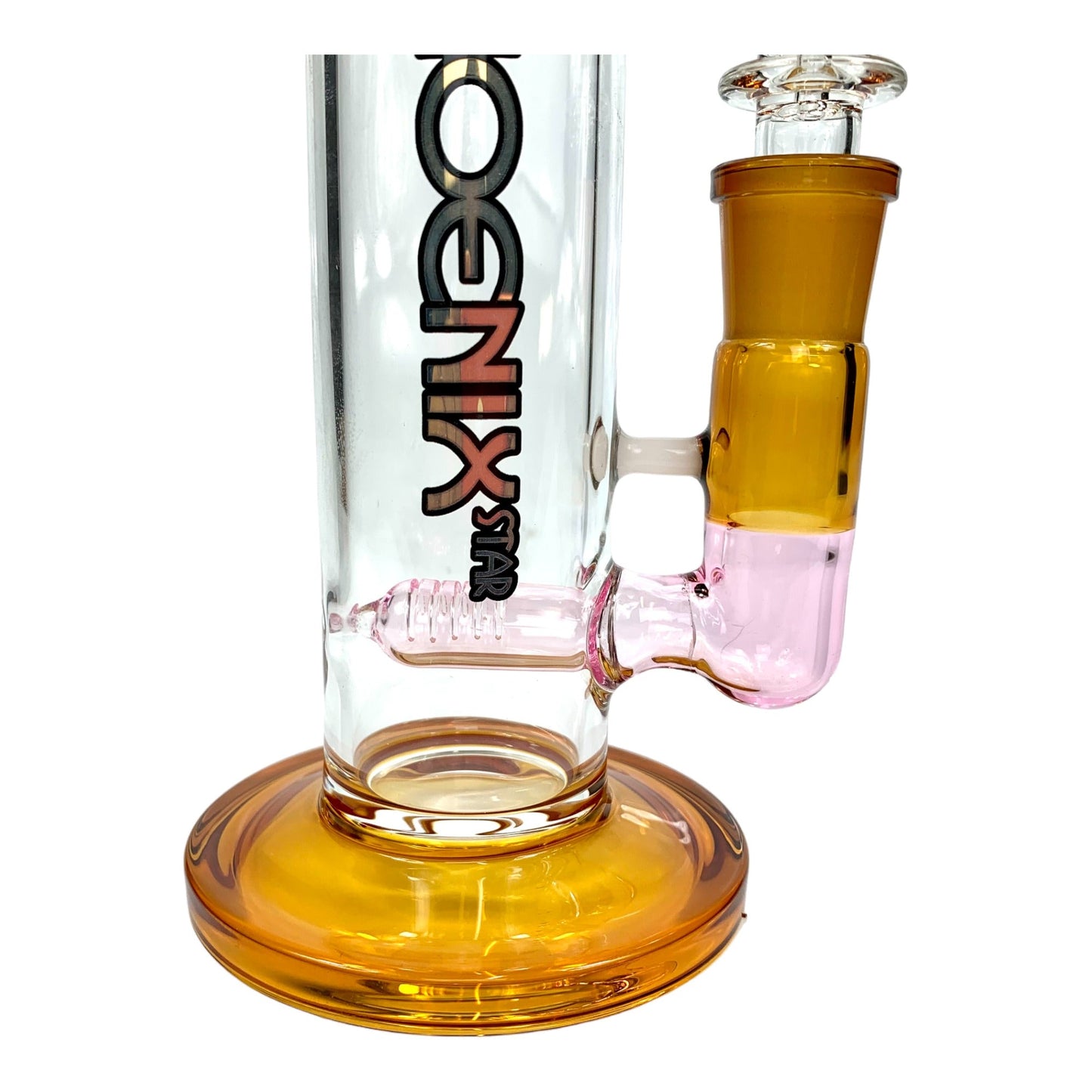 Phoenix Tube Bong 29cm Amber - The Bong Baron