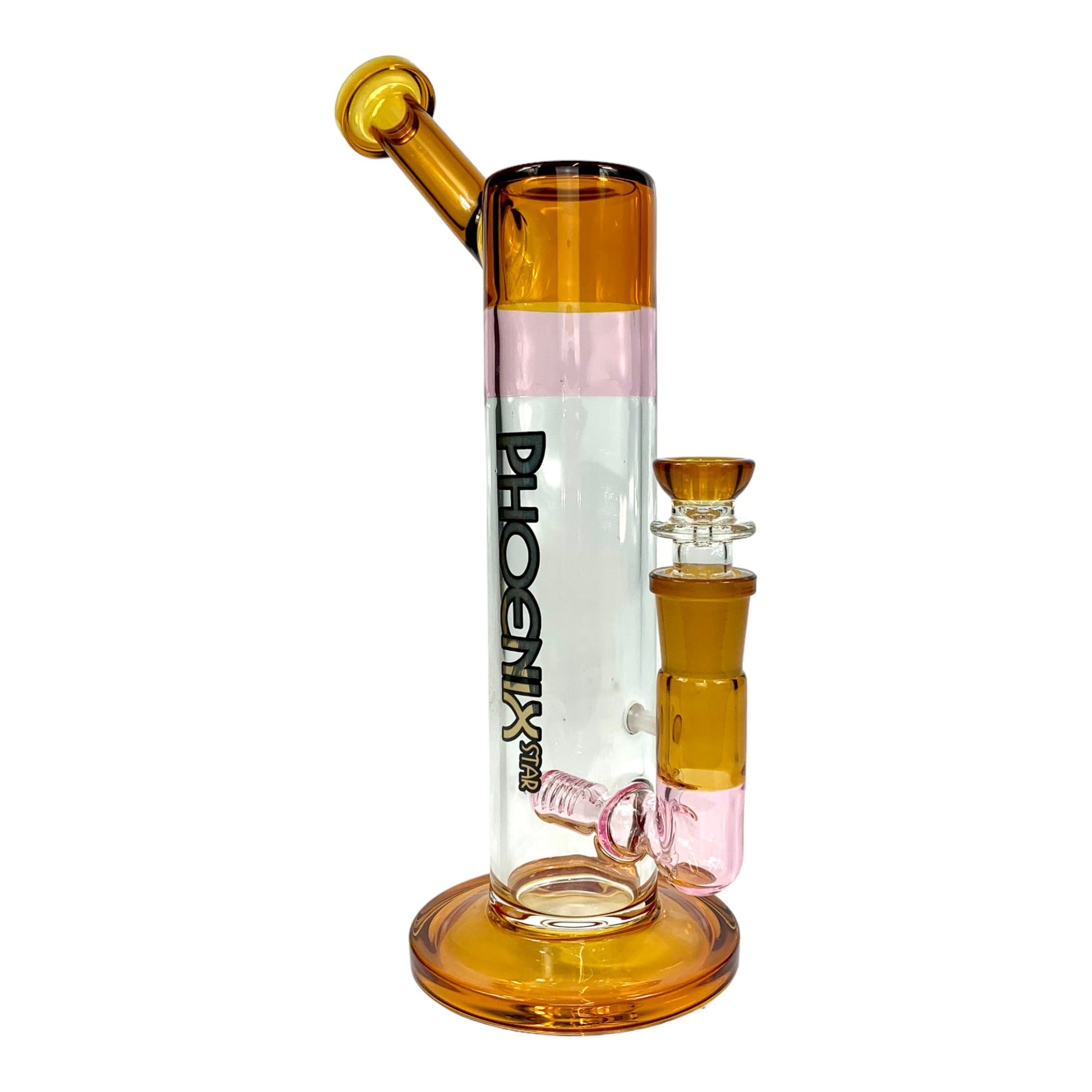 Phoenix Tube Bong 29cm Amber - The Bong Baron