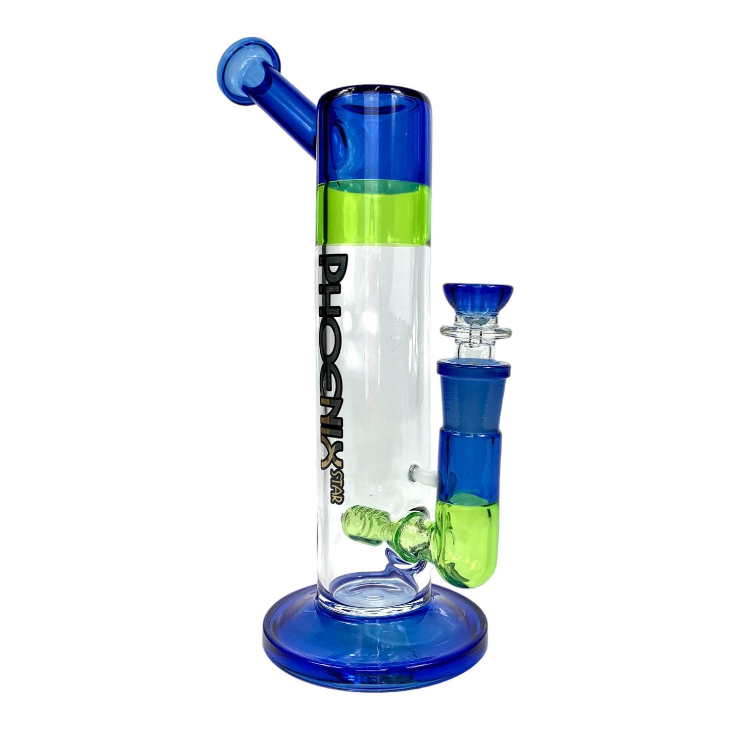 Phoenix Tube Bong 29cm Blue and Green - The Bong Baron