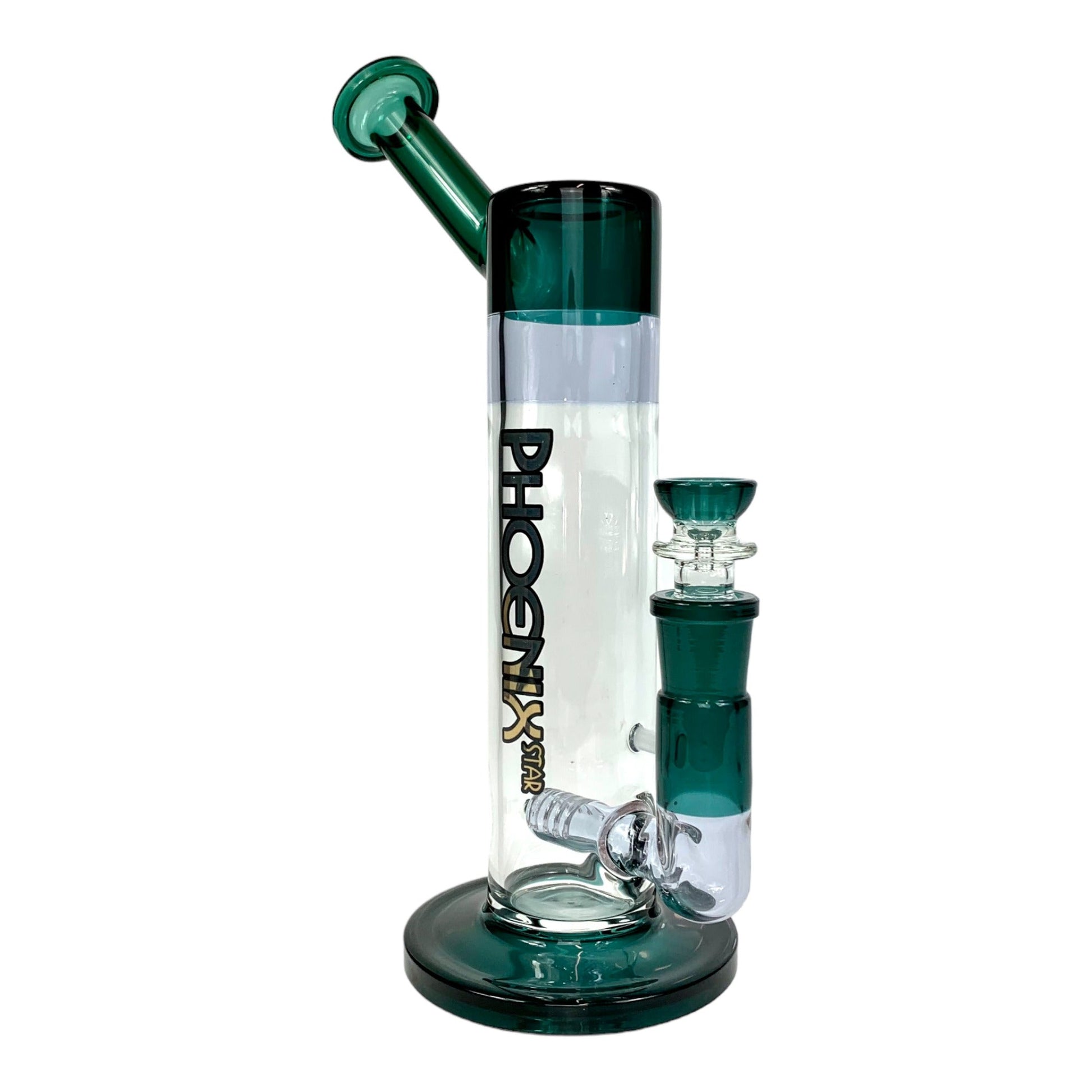 Phoenix Tube Bong 29cm Teal - The Bong Baron