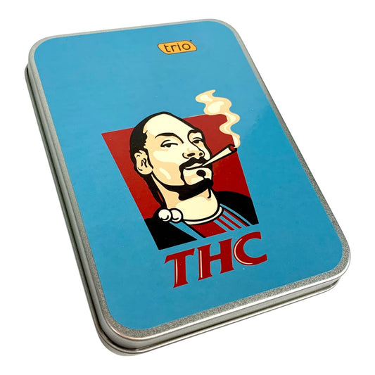 Snoop Stash Tin Blue 11.5 x 8.5 x 2.5cm - The Bong Baron