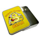 Stash Tin Yellow Don't Care Bear 11.5 x 8.5 x 2.5cm - The Bong Baron