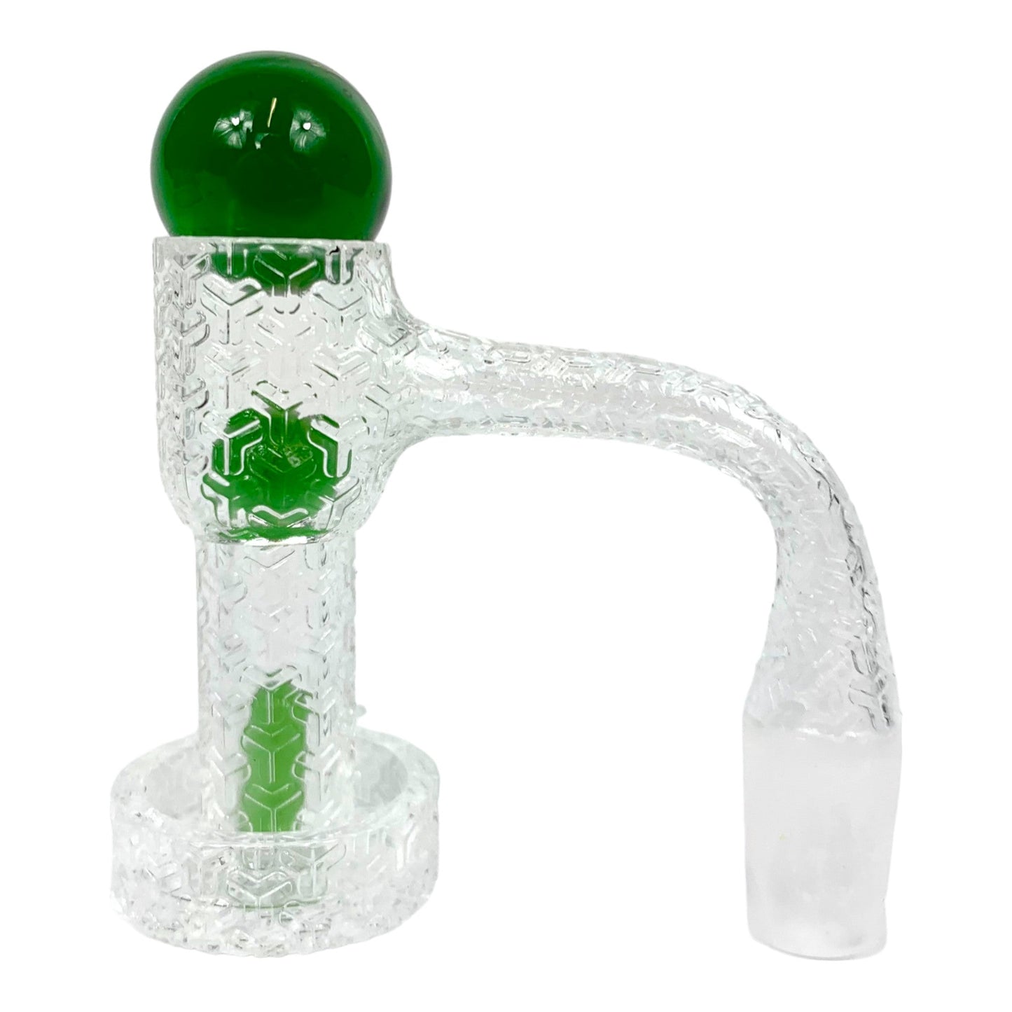 Terp Slurper Banger Kit Full Weld Sandblasted 14mm Male Seamless Joint Green - The Bong Baron