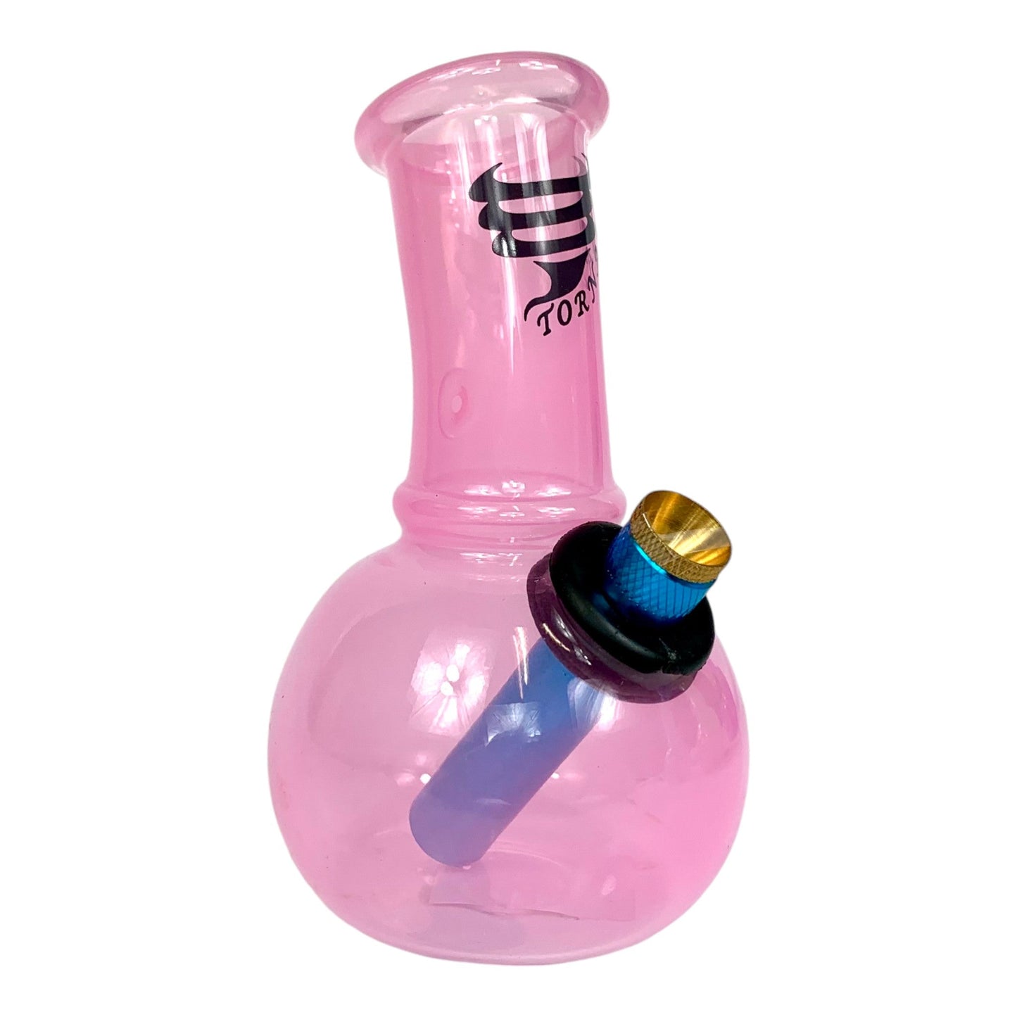 Tornado Mini Breeze Glass Bong 14cm Pink - The Bong Baron