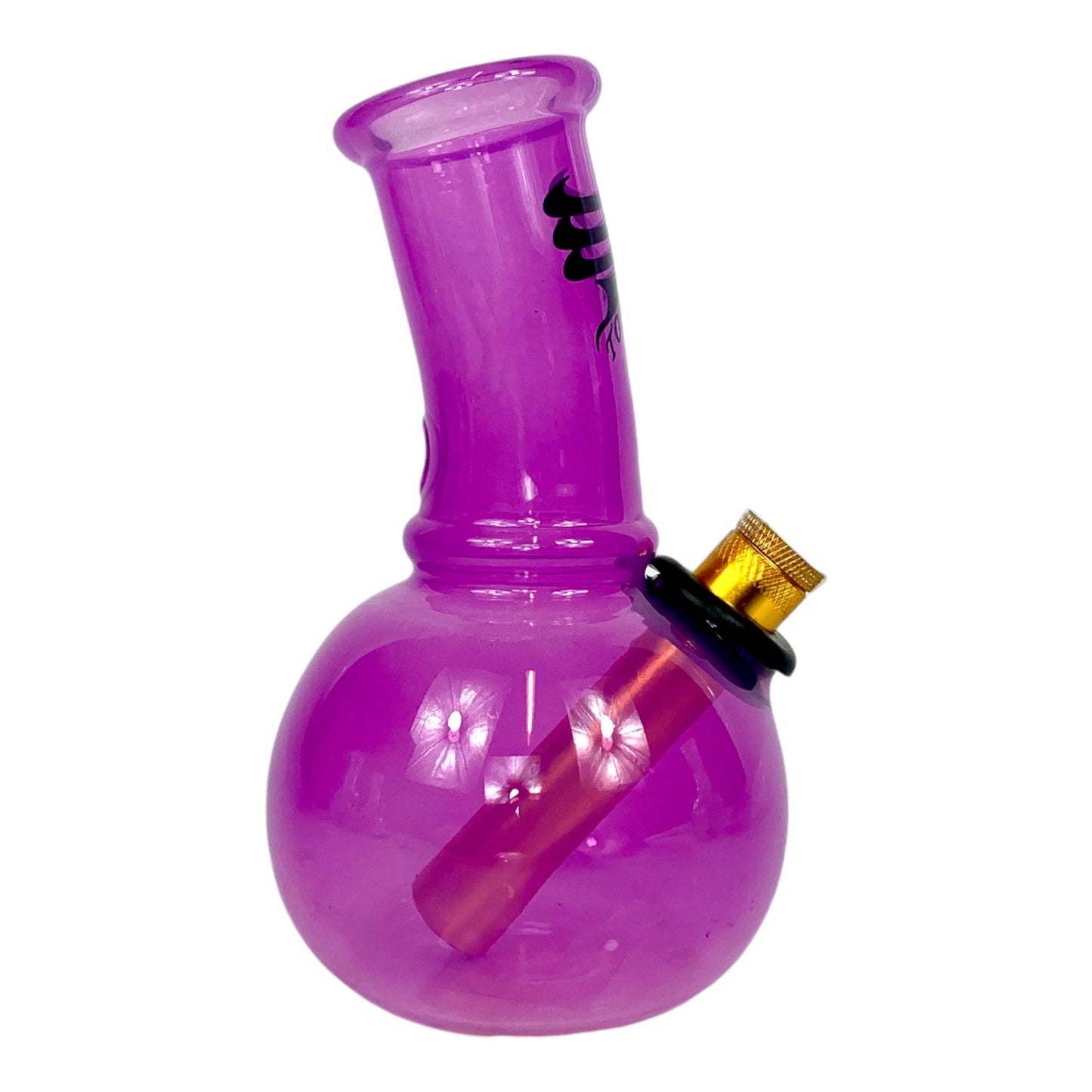 Tornado Mini Breeze Glass Bong 14cm Purple - The Bong Baron