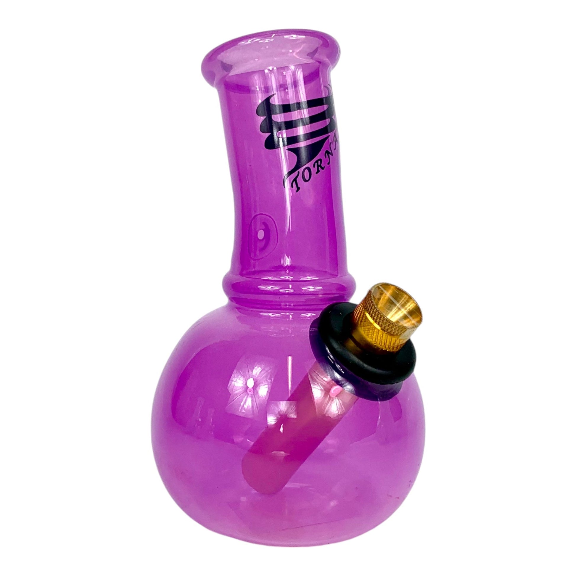 Tornado Mini Breeze Glass Bong 14cm Purple - The Bong Baron