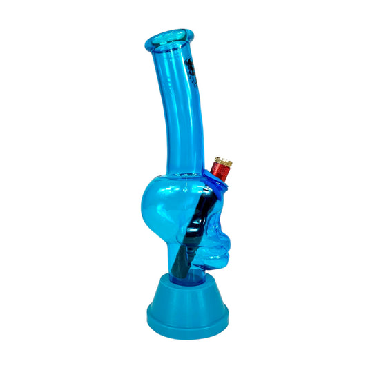 Tornado Skull Glass Bong 25cm Blue - The Bong Baron