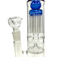 Triple Perc Straight Shooter 45cm Blue Sombrero Bong - The Bong Baron