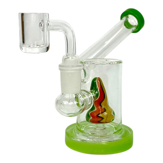 Twisted Perc Prism Dab Rig and Bong 12cm Green - The Bong Baron