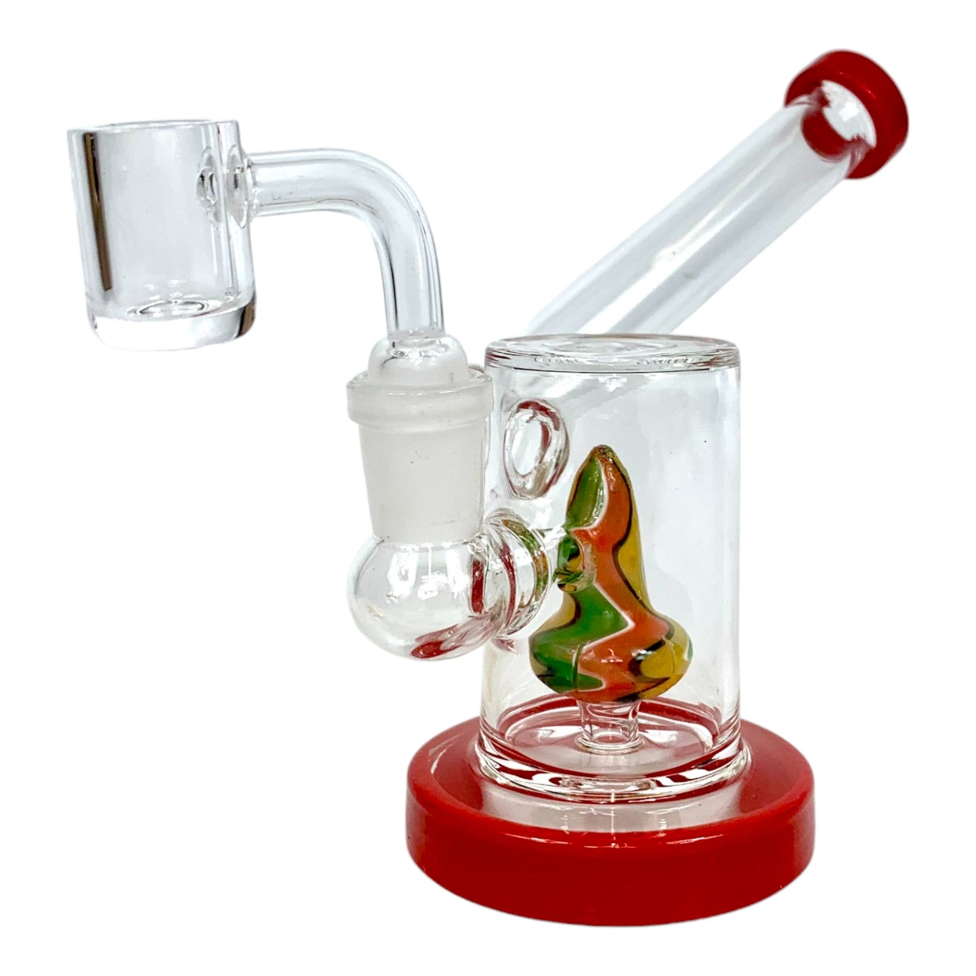 Twisted Perc Prism Dab Rig and Bong 12cm Red - The Bong Baron