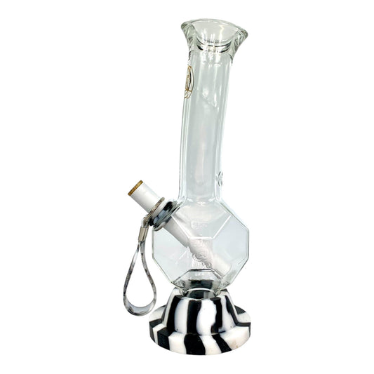 Zebra Honeycomb Glass Bong 25cm - The Bong Baron