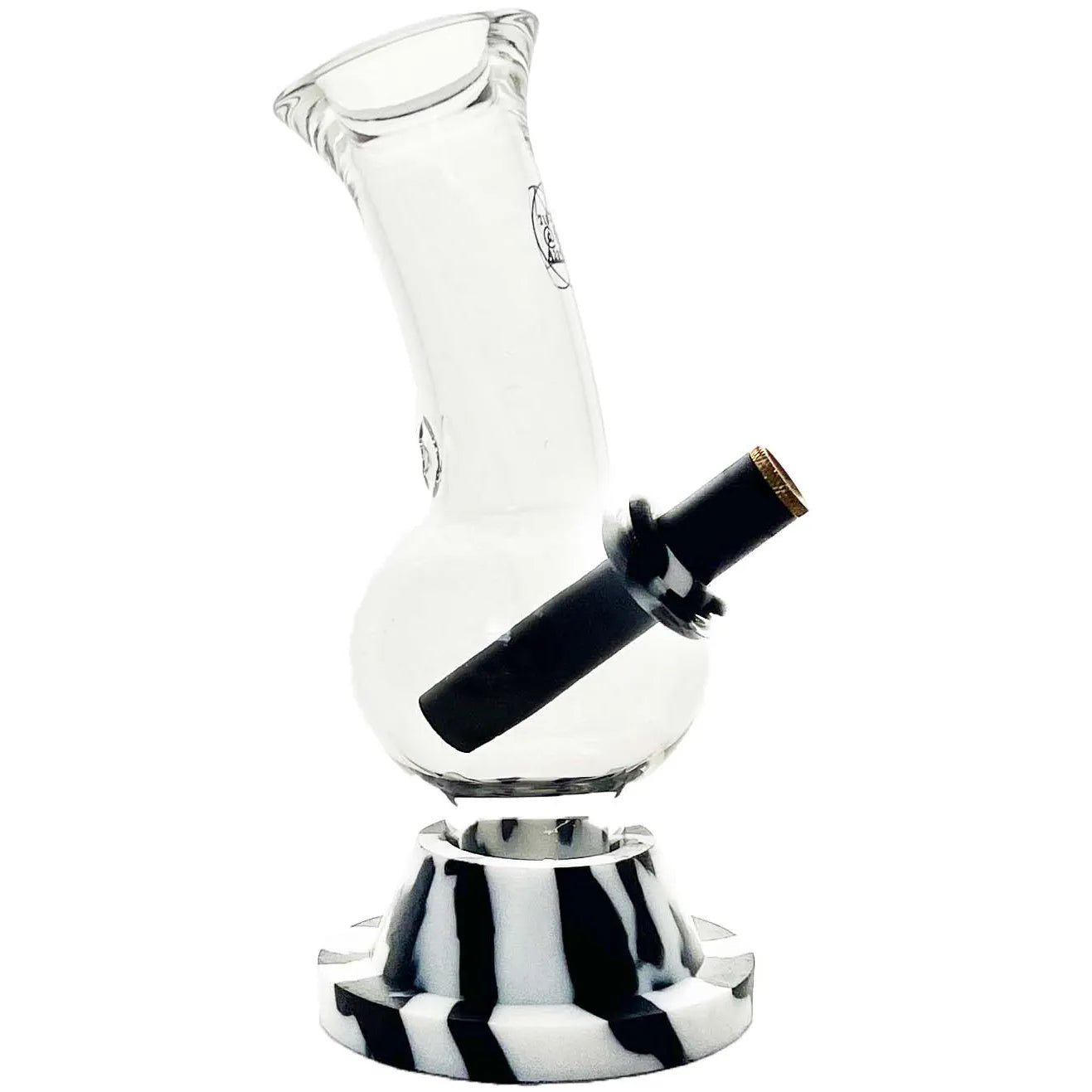 Zebra Mini Bubble Bong 20cm - The Bong Baron