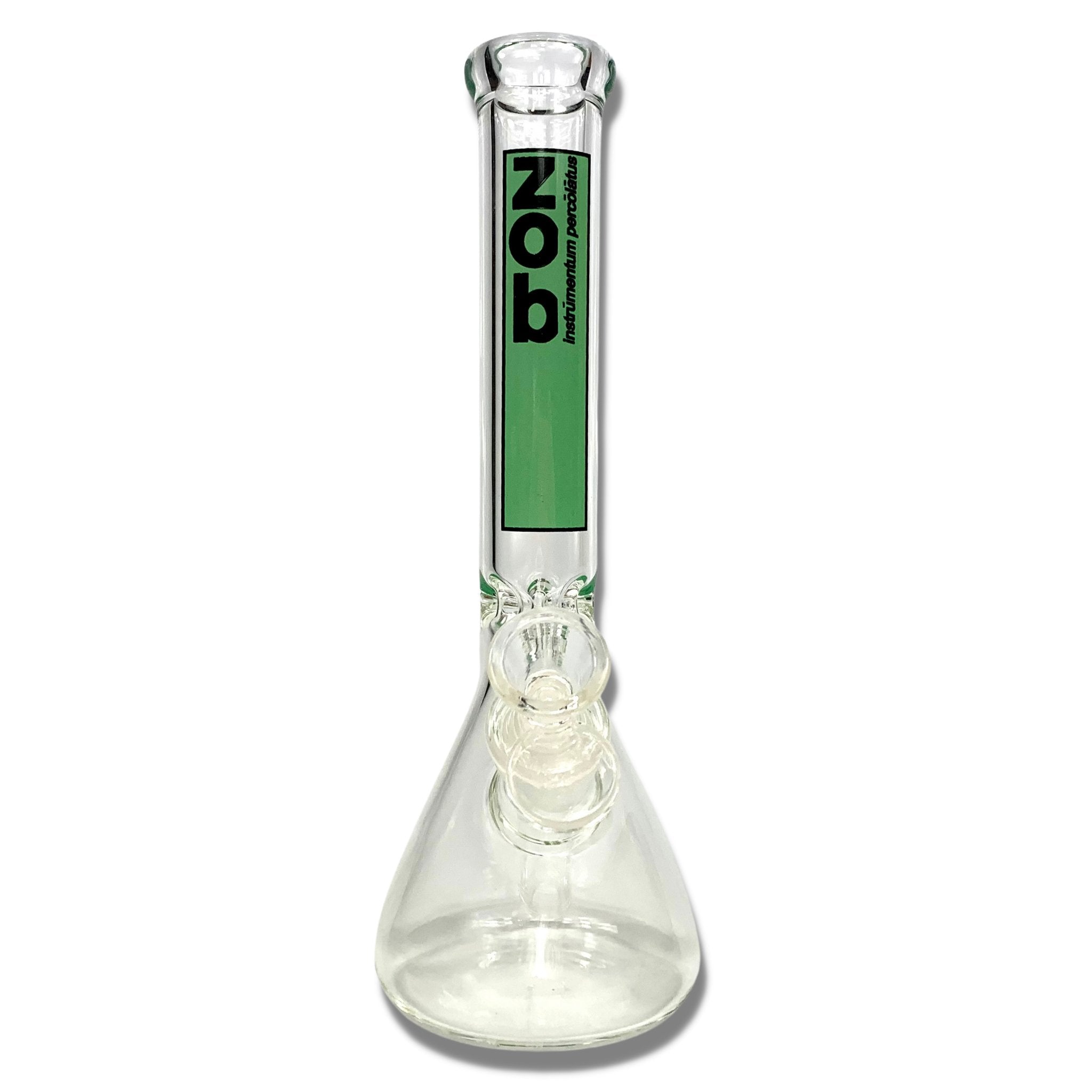 Zob Glass Basic Beaker Bong 25cm Green The Bong Baron 7930